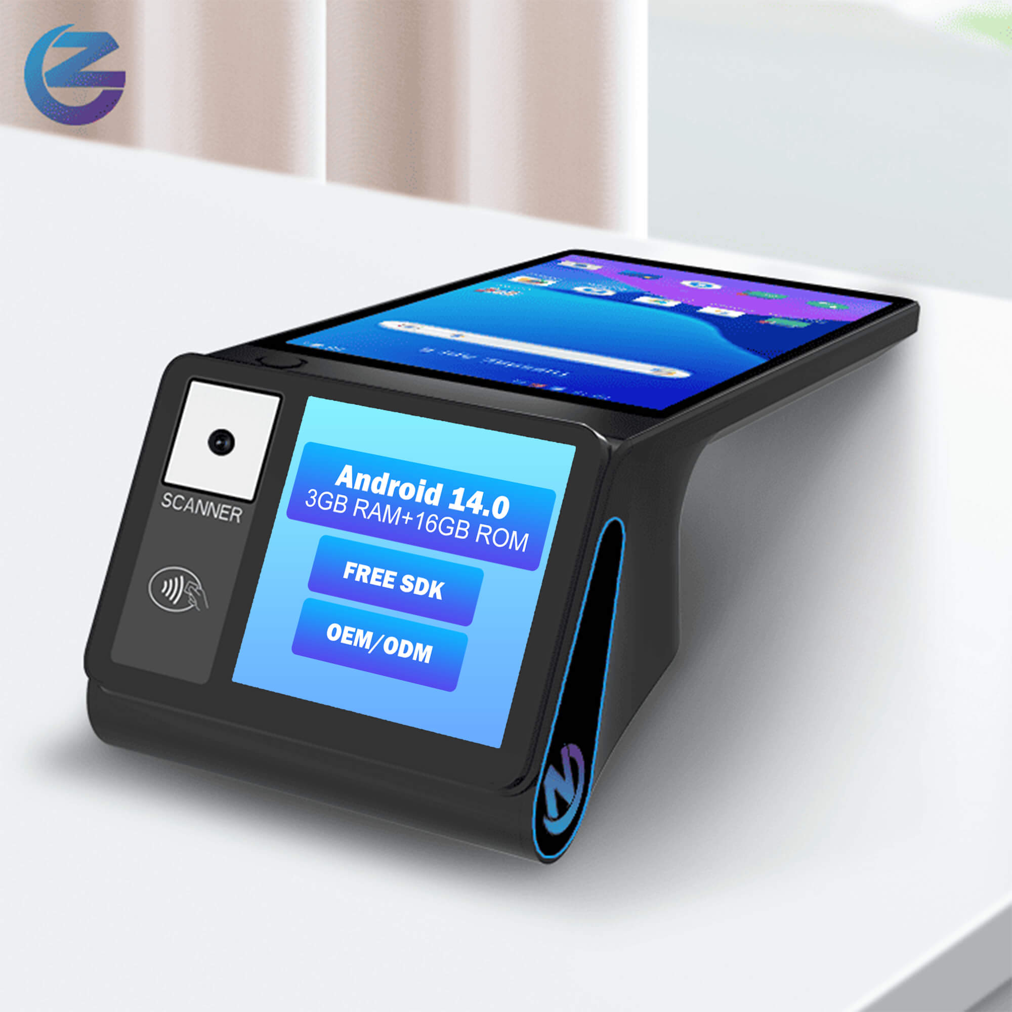 Pos Terminal Android - Android 14.0 Dual Screen 8 Inch