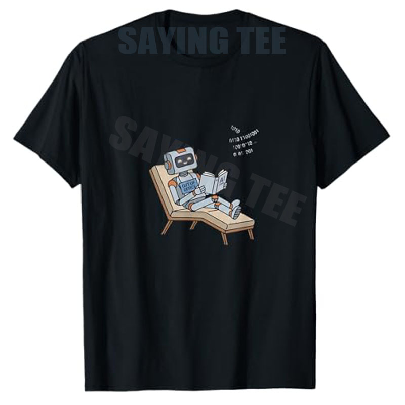 Office Tech For Men - Kantoorrobot Lezen AI Codering Humor T-shirt