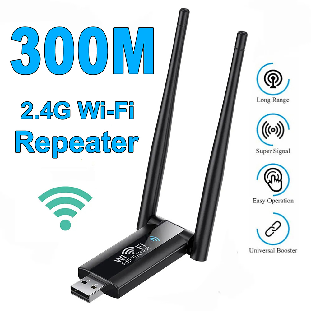 Wifi Range Extender - 300Mbps Draadloze WiFi Repeater 2.4G Extender