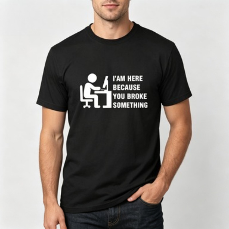 Office Tech For Men - Zacht katoenen heren T-shirt Tech Support