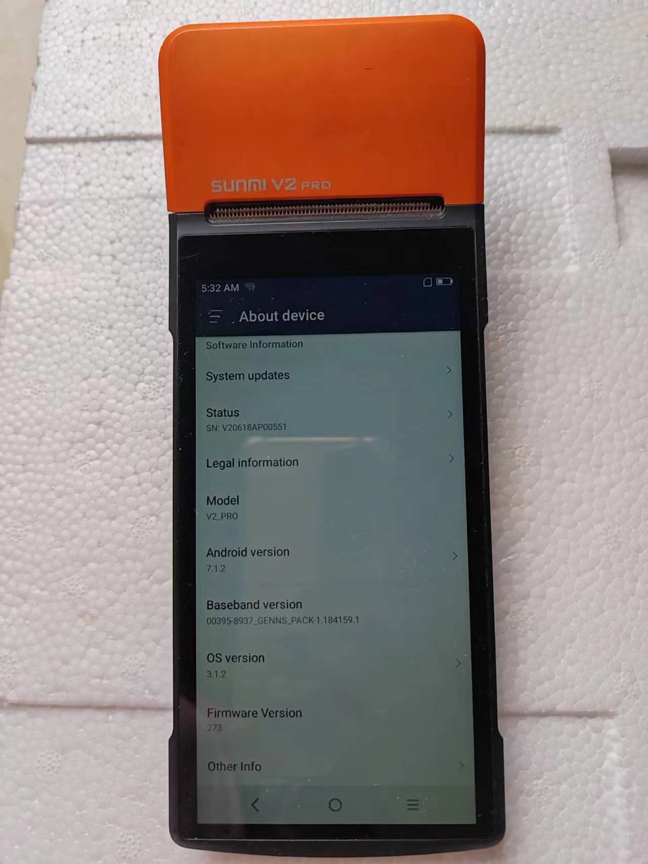 Pos Terminal Android - Gebruikt V2 Pro Android 7.1 Pos