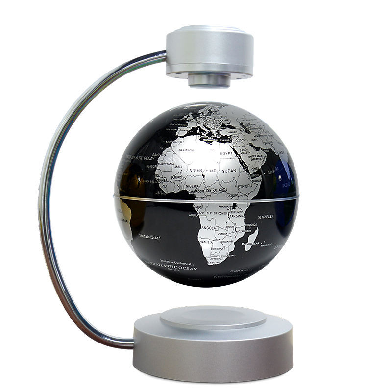 Office Tech Gifts - Magnetische zweefglobe met LED-verlichting, zwevende wereldkaartlamp