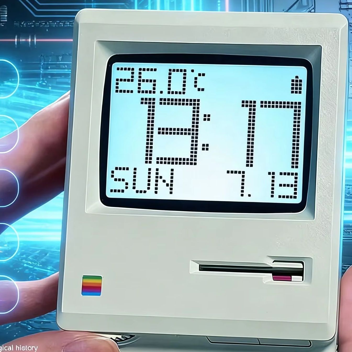 Retro nostalgische Maclock wek - Office Tech Gifts recensie en prijs