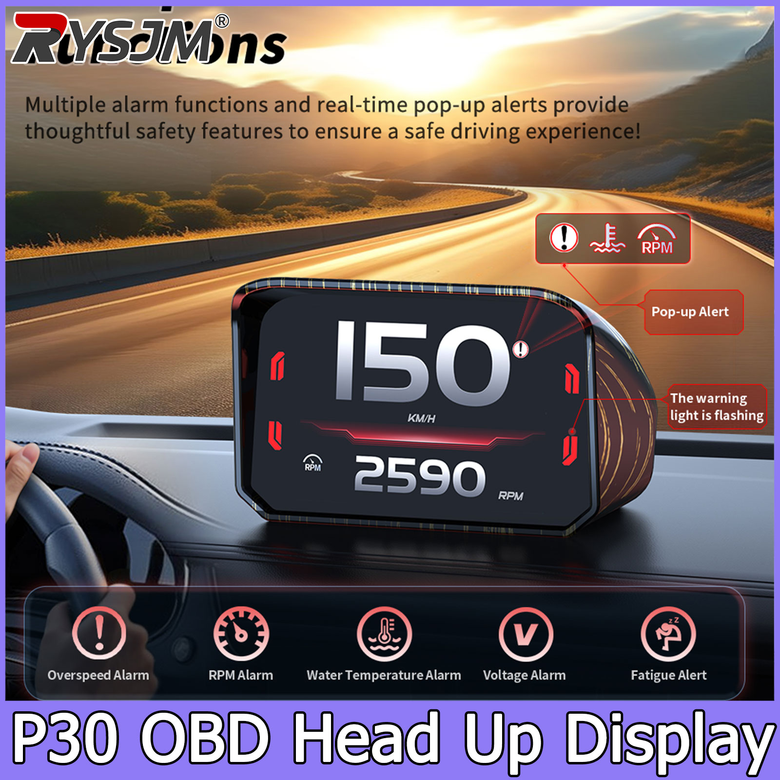 P30 Snelheidsmeter RPM-meter H - Pc Security Lock recensie en prijs